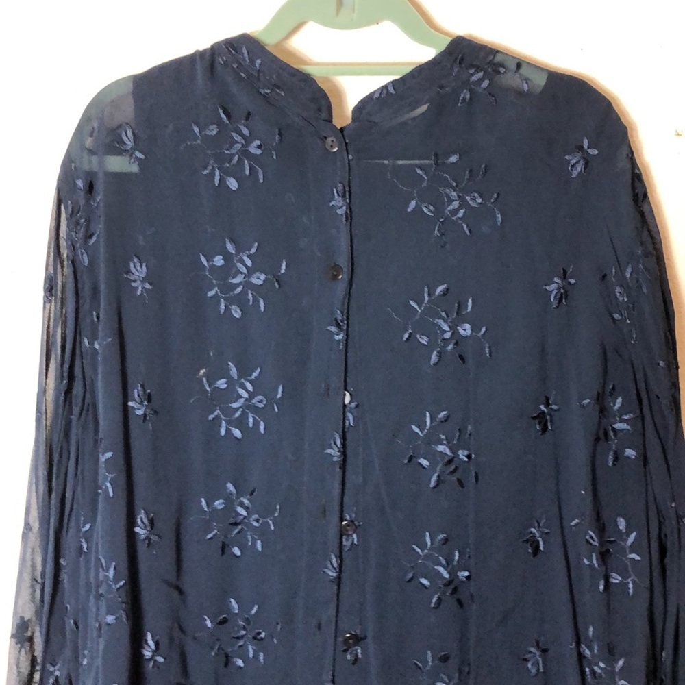 2 piece Avenue dress with matching sheer patterned blouse/cover- worn on…